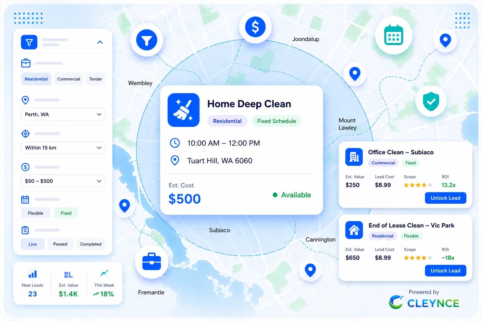 Location-based job feed