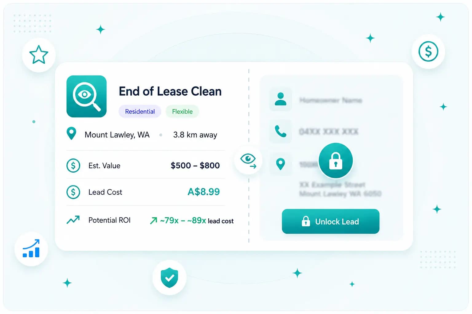 Lead preview before purchase