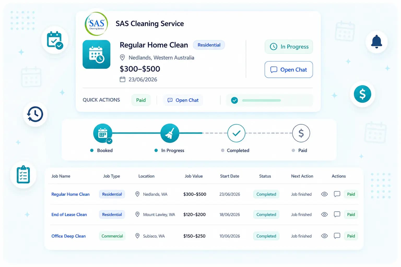 Job tracking and history