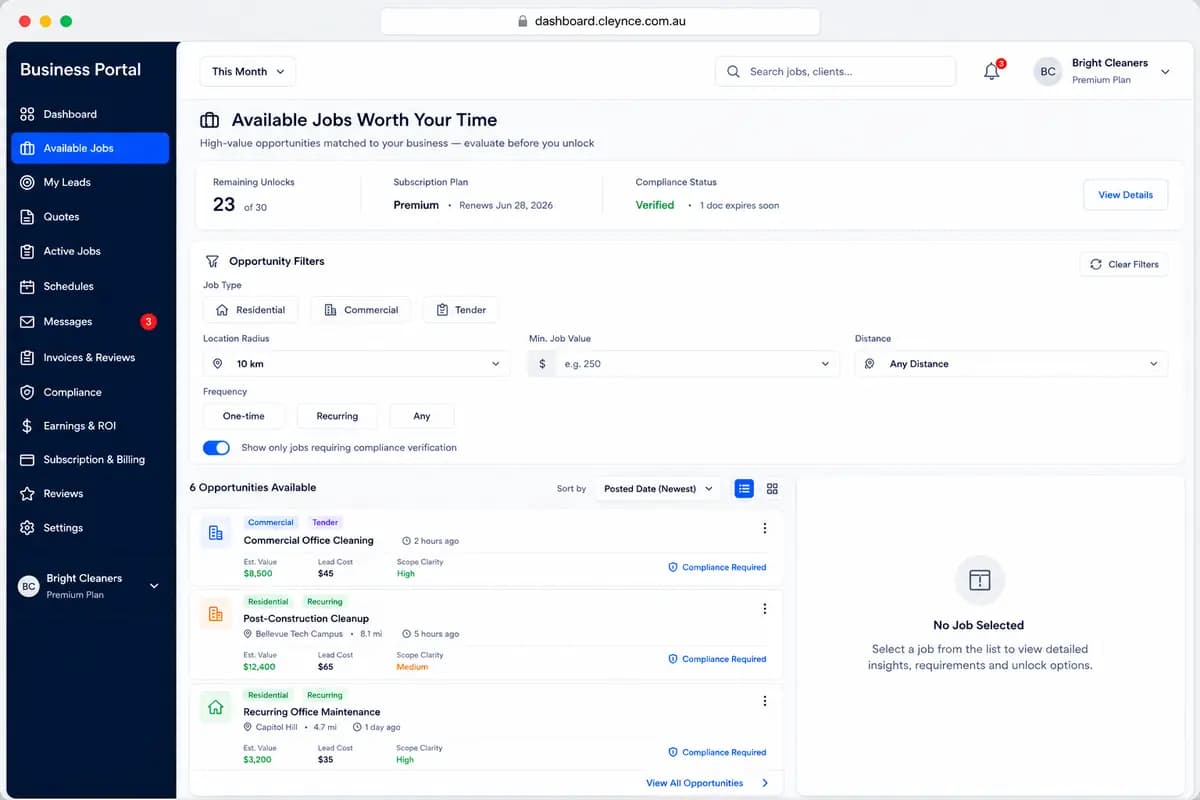 Job feed dashboard